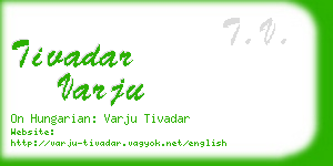 tivadar varju business card